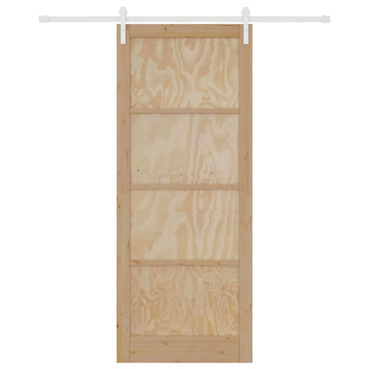 Porta Scorrevole Naturale e bianco 93 x 232 cm