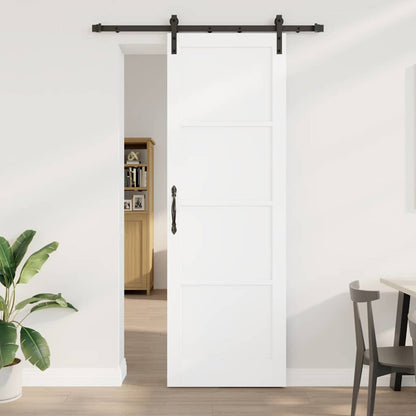 Porta scorrevole Bianco e nero 78 x 232 cm