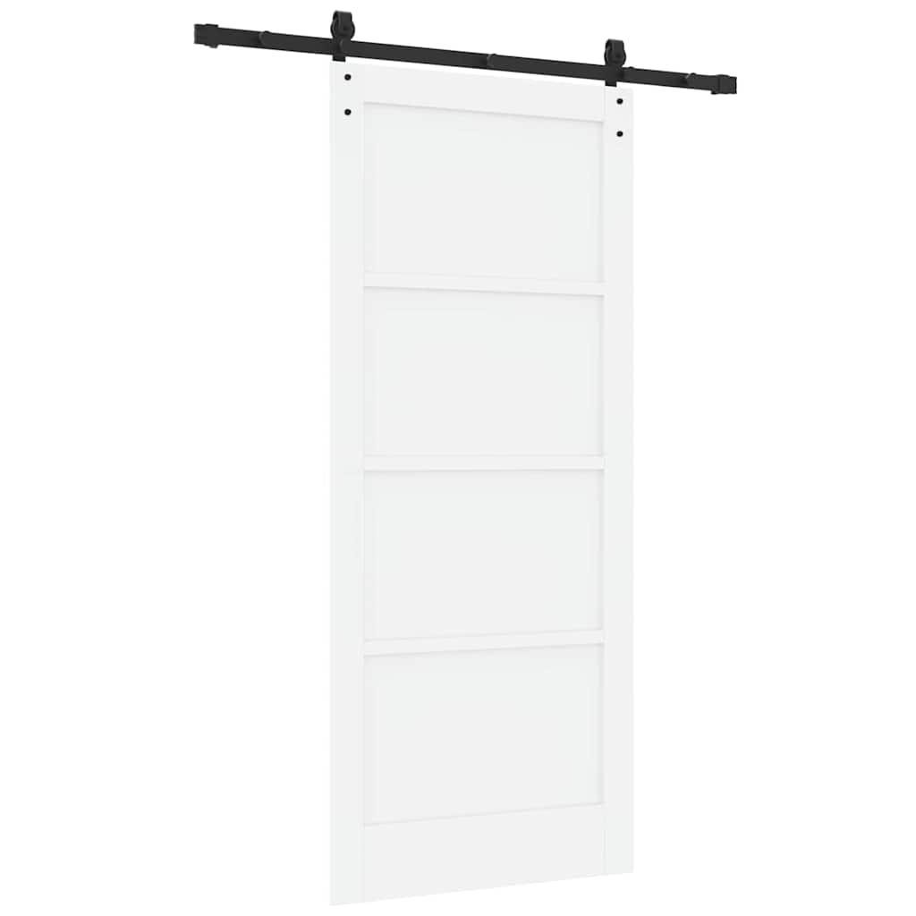 Porta scorrevole Bianco e nero 86 x 198.5 cm