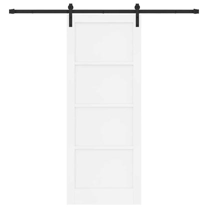 Porta scorrevole Bianco e nero 83 x 211 cm