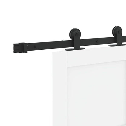 Porta scorrevole Bianco e Nero 78 x 202 cm Pino massello