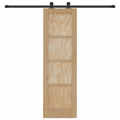 Set di Porte Scorrevoli Naturale e nero 61 x 198.5 cm