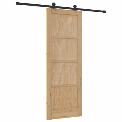 Set di Porte Scorrevoli Naturale e nero 78 x 211 cm