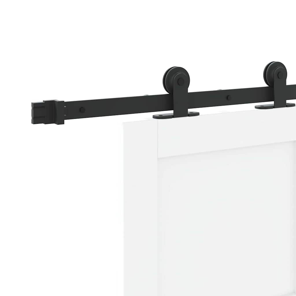 Porta scorrevole Bianco e Nero 78 x 211 cm Pino massello