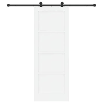 Porta scorrevole Bianco e Nero 78 x 211 cm Pino massello