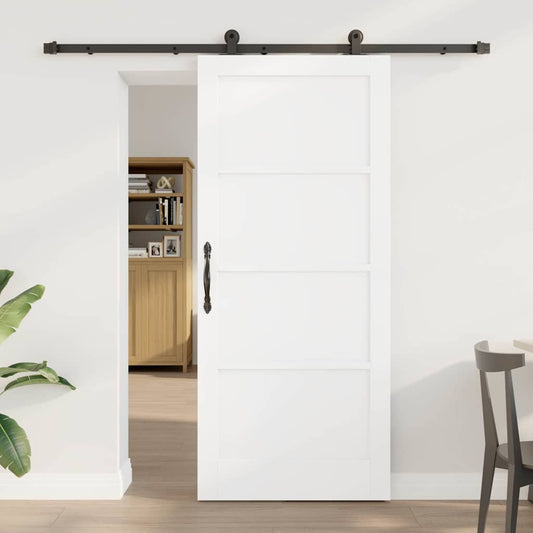 Set di Porte Scorrevoli Bianco e nero 86 x 198.5 cm