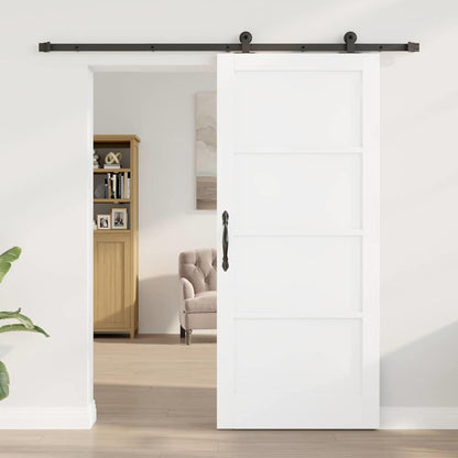 Set di Porte Scorrevoli Bianco e nero 86 x 198.5 cm