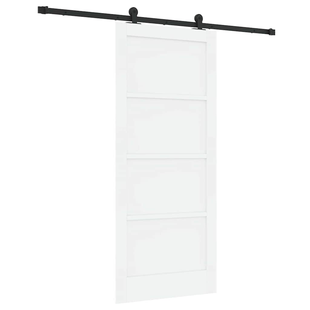 Set di Porte Scorrevoli Bianco e nero 86 x 198.5 cm