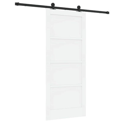 Set di Porte Scorrevoli Bianco e nero 86 x 198.5 cm