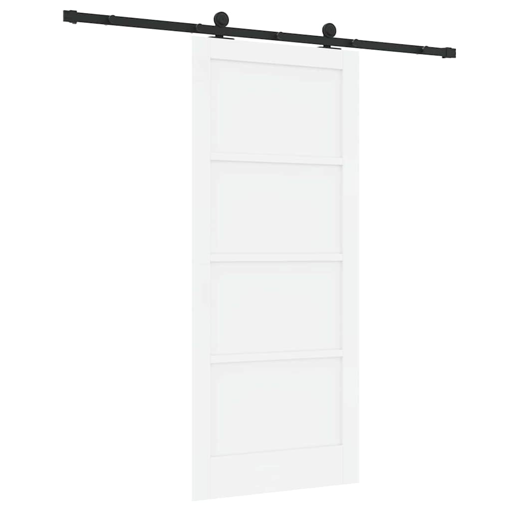 Set di Porte Scorrevoli Bianco e nero 86 x 198.5 cm