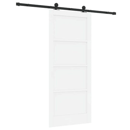 Set di Porte Scorrevoli Bianco e nero 86 x 198.5 cm