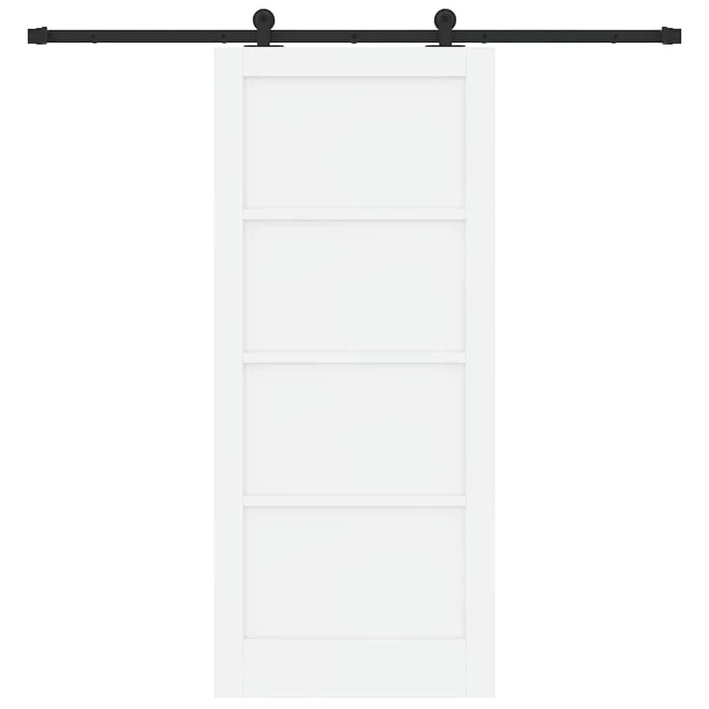 Set di Porte Scorrevoli Bianco e nero 86 x 198.5 cm