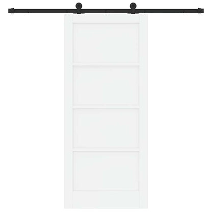 Set di Porte Scorrevoli Bianco e nero 86 x 198.5 cm