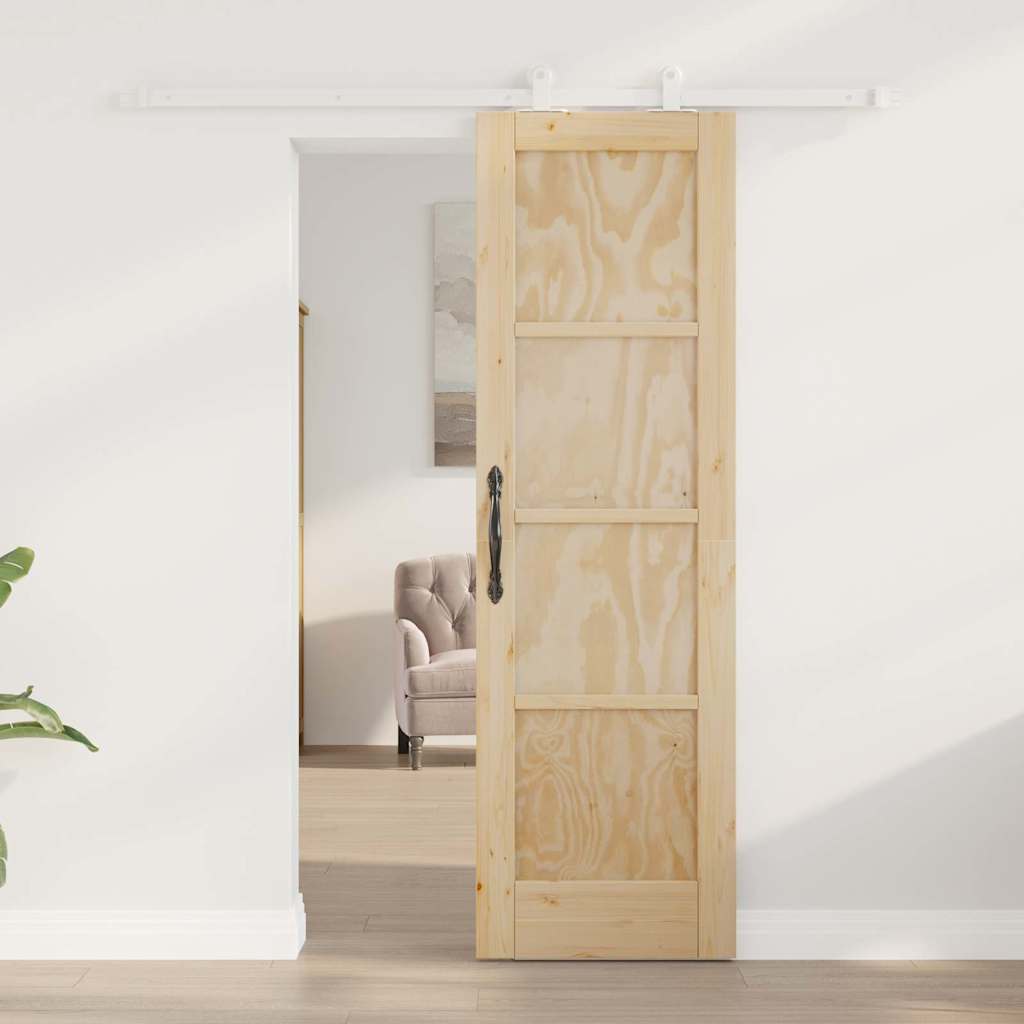 Set di Porte Scorrevoli Naturale e bianco 61 x 198.5 cm