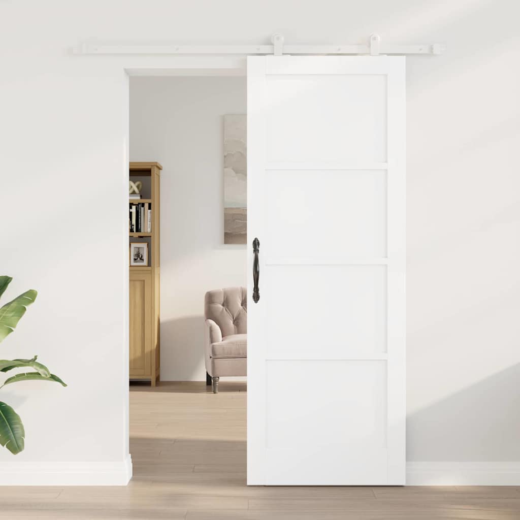 Porta scorrevole Bianco 78 x 211 cm Pino massello