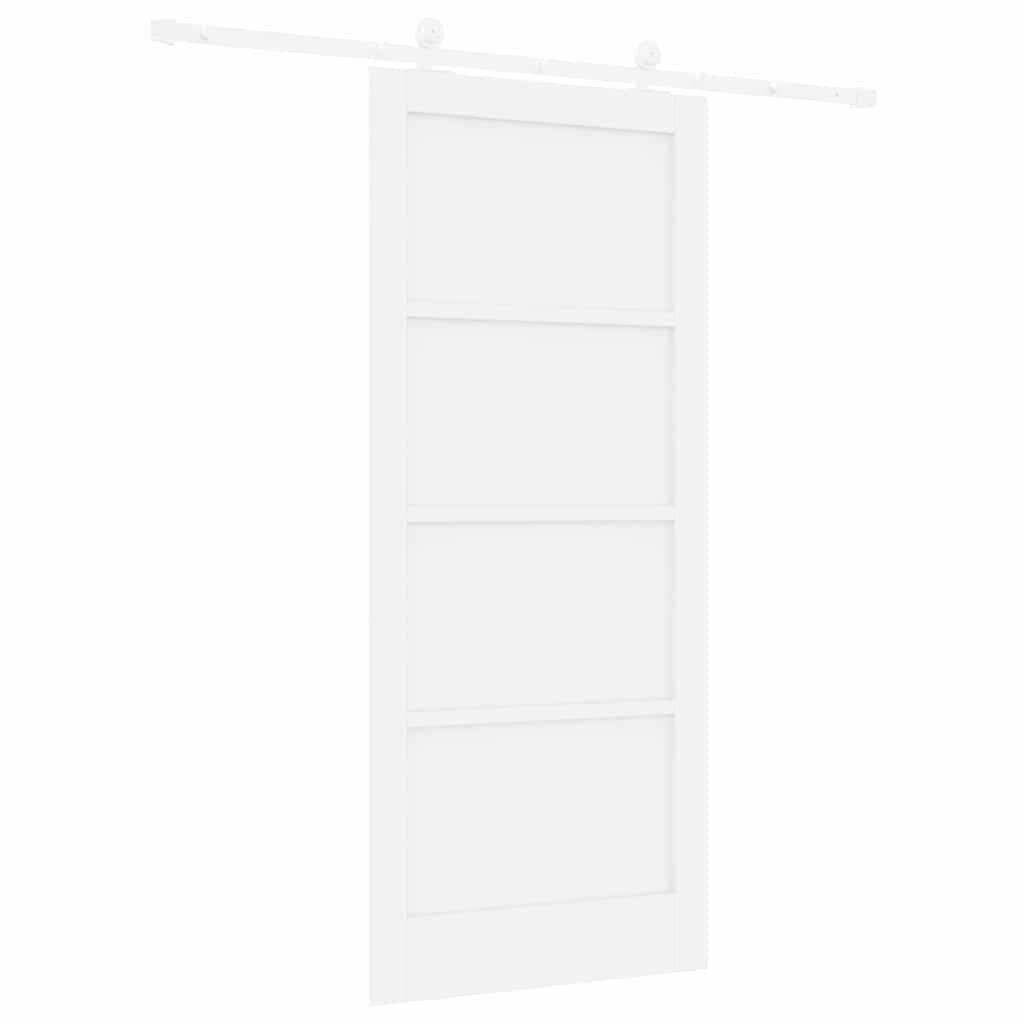 Porta scorrevole Bianco 86 x 198,5 cm Pino massello