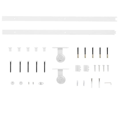 Set di Porte Scorrevoli Naturale e bianco 93 x 202 cm