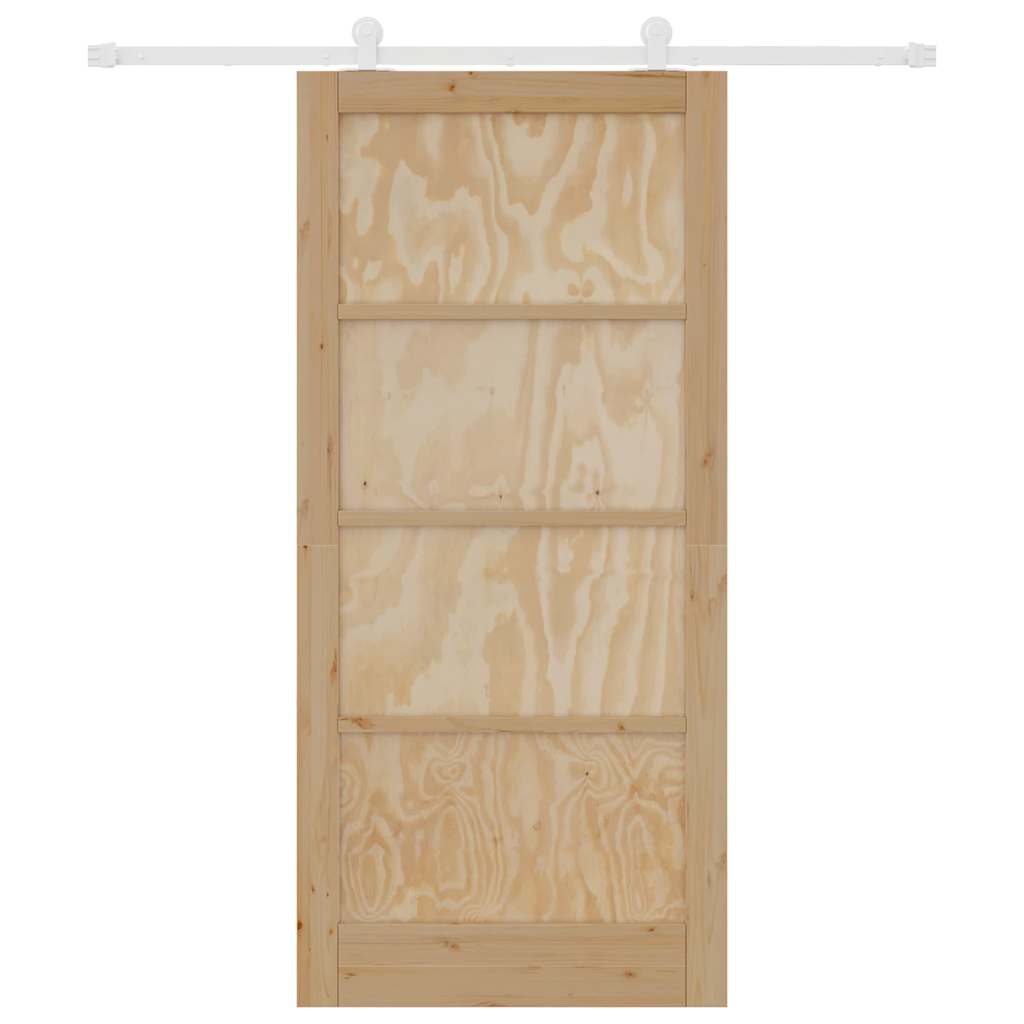 Set di Porte Scorrevoli Naturale e bianco 93 x 202 cm
