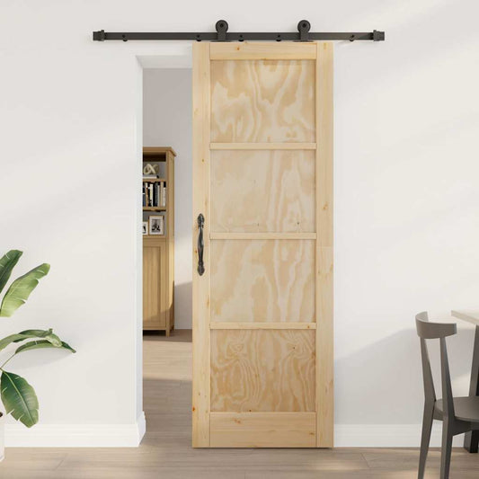 Porta Scorrevole ORKDAL Naturale e nero 73.5 x 211 cm