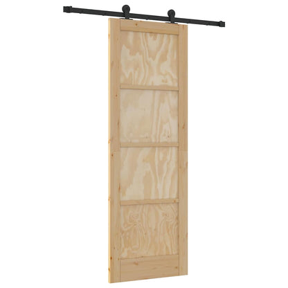 Porta Scorrevole ORKDAL Naturale e nero 73.5 x 211 cm