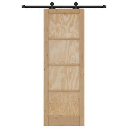 Porta Scorrevole ORKDAL Naturale e nero 73.5 x 211 cm