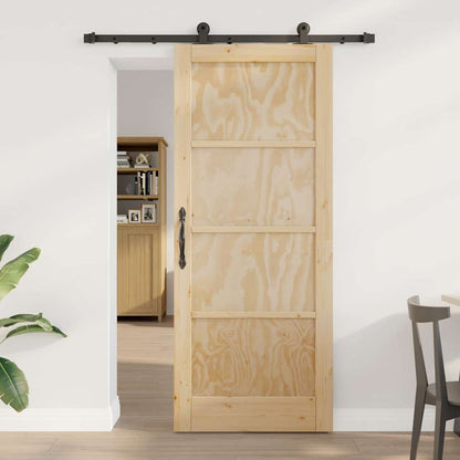 Porta Scorrevole ORKDAL Naturale e nero 83 x 202 cm