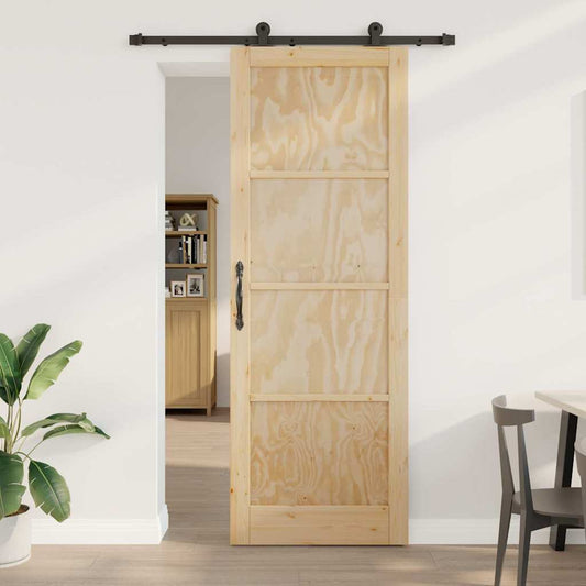 Porta Scorrevole ORKDAL Naturale e nero 83 x 232 cm
