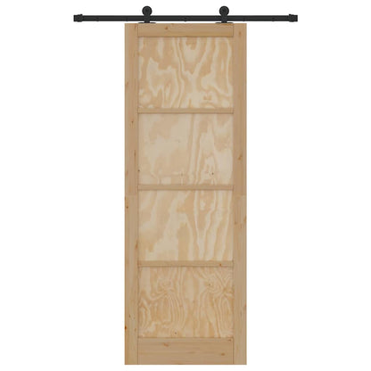 Porta Scorrevole ORKDAL Naturale e nero 83 x 232 cm