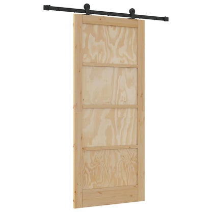 Porta Scorrevole ORKDAL Naturale e nero 86 x 198.5 cm