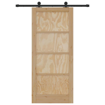 Porta Scorrevole ORKDAL Naturale e nero 86 x 198.5 cm