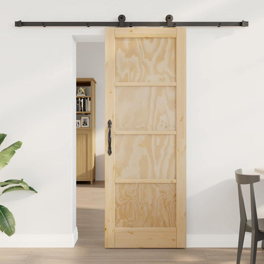 Porta Scorrevole ORKDAL Naturale e nero 73.5 x 198.5 cm