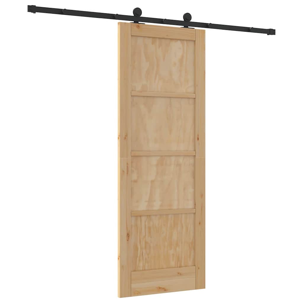Porta Scorrevole ORKDAL Naturale e nero 73.5 x 198.5 cm