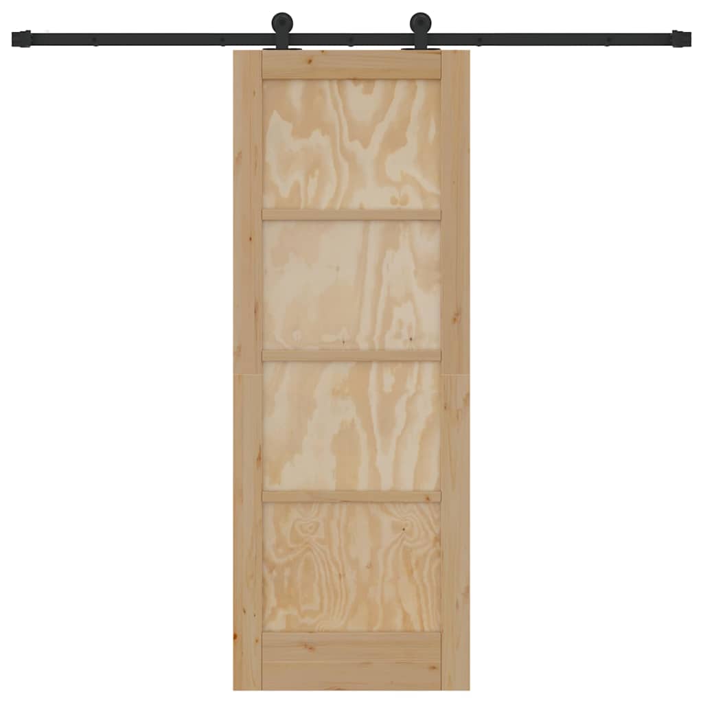Porta Scorrevole ORKDAL Naturale e nero 73.5 x 198.5 cm