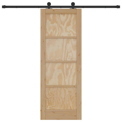 Porta Scorrevole ORKDAL Naturale e nero 73.5 x 198.5 cm