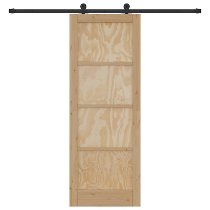 Porta Scorrevole ORKDAL Naturale e nero 78 x 211 cm