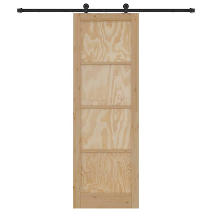 Porta Scorrevole ORKDAL Naturale e nero 78 x 232 cm
