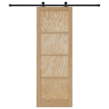 Porta Scorrevole ORKDAL Naturale e nero 83 x 232 cm