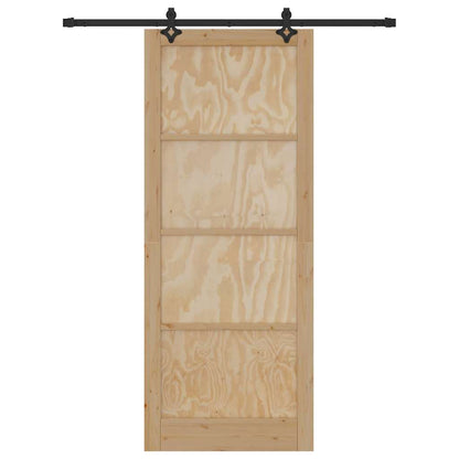 Porta Scorrevole Naturale e nero 93 x 232 cm