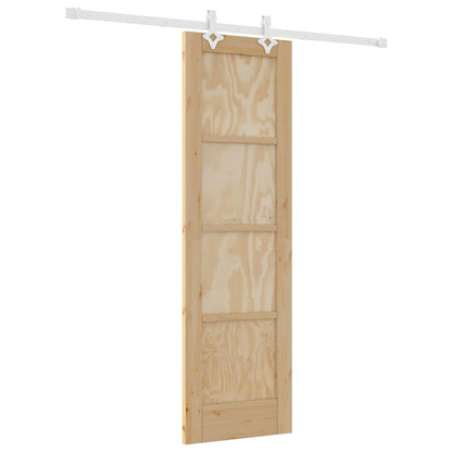 Porta Scorrevole Naturale e bianco 61 x 198.5 cm
