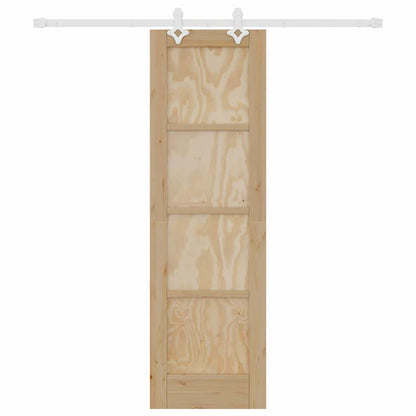 Porta Scorrevole Naturale e bianco 61 x 198.5 cm
