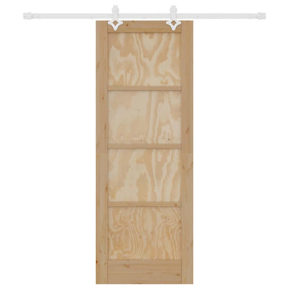 Porta Scorrevole Naturale e bianco 73.5 x 198.5 cm