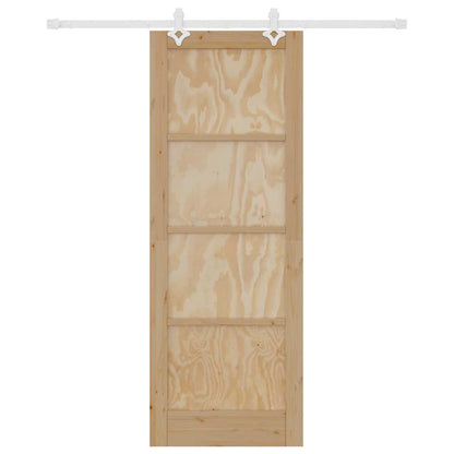 Porta Scorrevole Naturale e bianco 78 x 211 cm