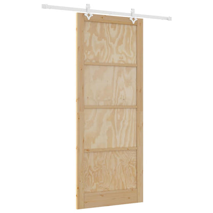 Porta Scorrevole Naturale e bianco 93 x 232 cm