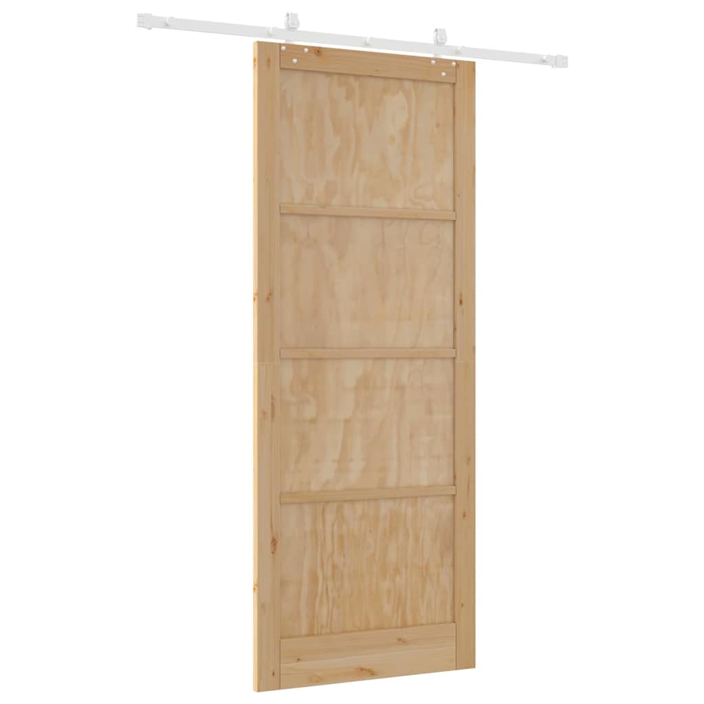 Porta Scorrevole Naturale e bianco 93 x 232 cm
