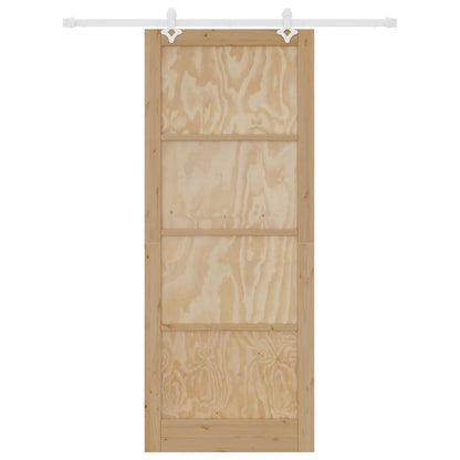 Porta Scorrevole Naturale e bianco 93 x 232 cm
