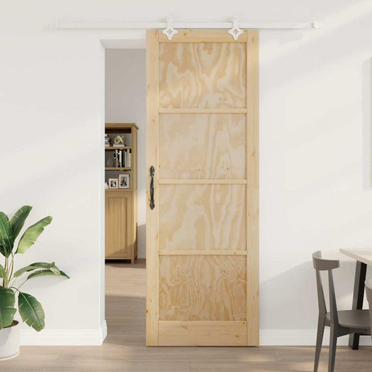 Porta Scorrevole Naturale e bianco 83 x 232 cm