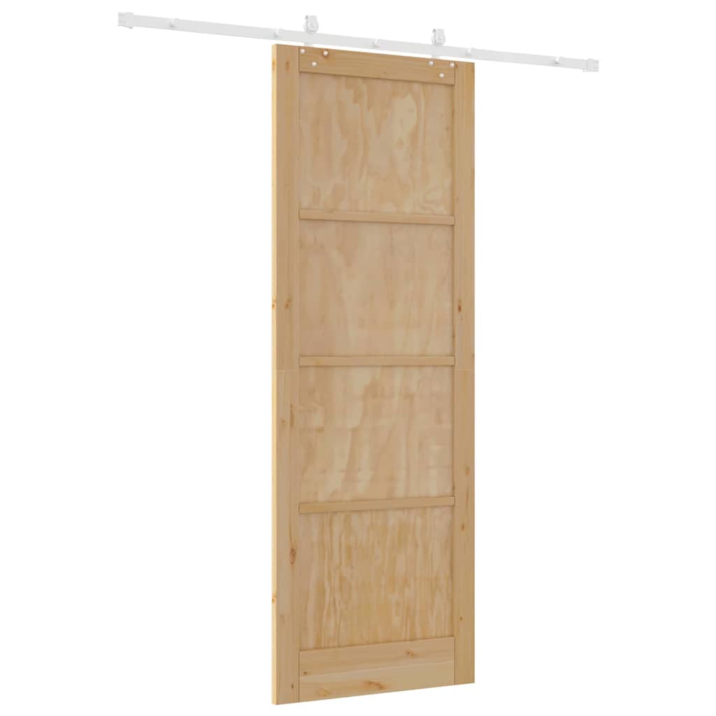 Porta Scorrevole Naturale e bianco 83 x 232 cm