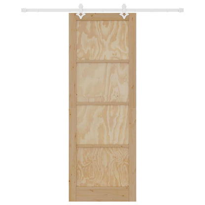 Porta Scorrevole Naturale e bianco 83 x 232 cm