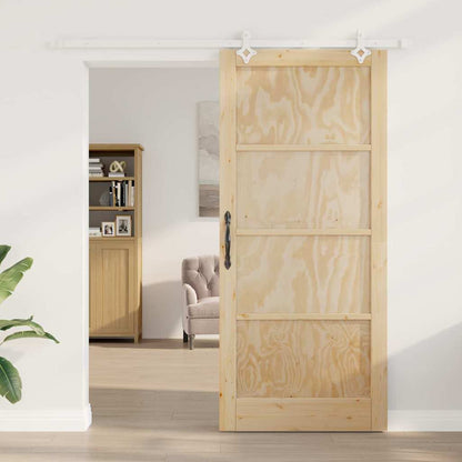 Porta Scorrevole Naturale e bianco 93 x 211 cm