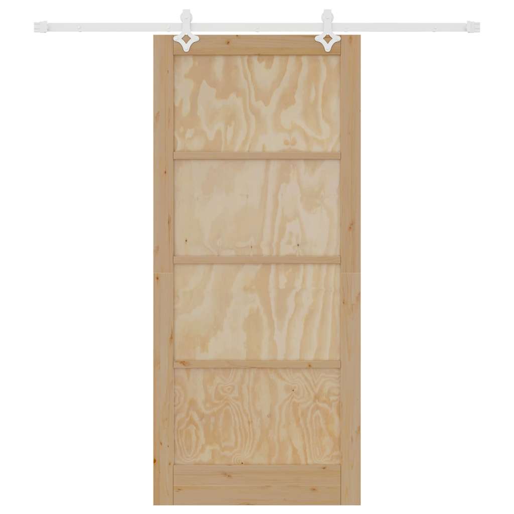 Porta Scorrevole Naturale e bianco 93 x 211 cm